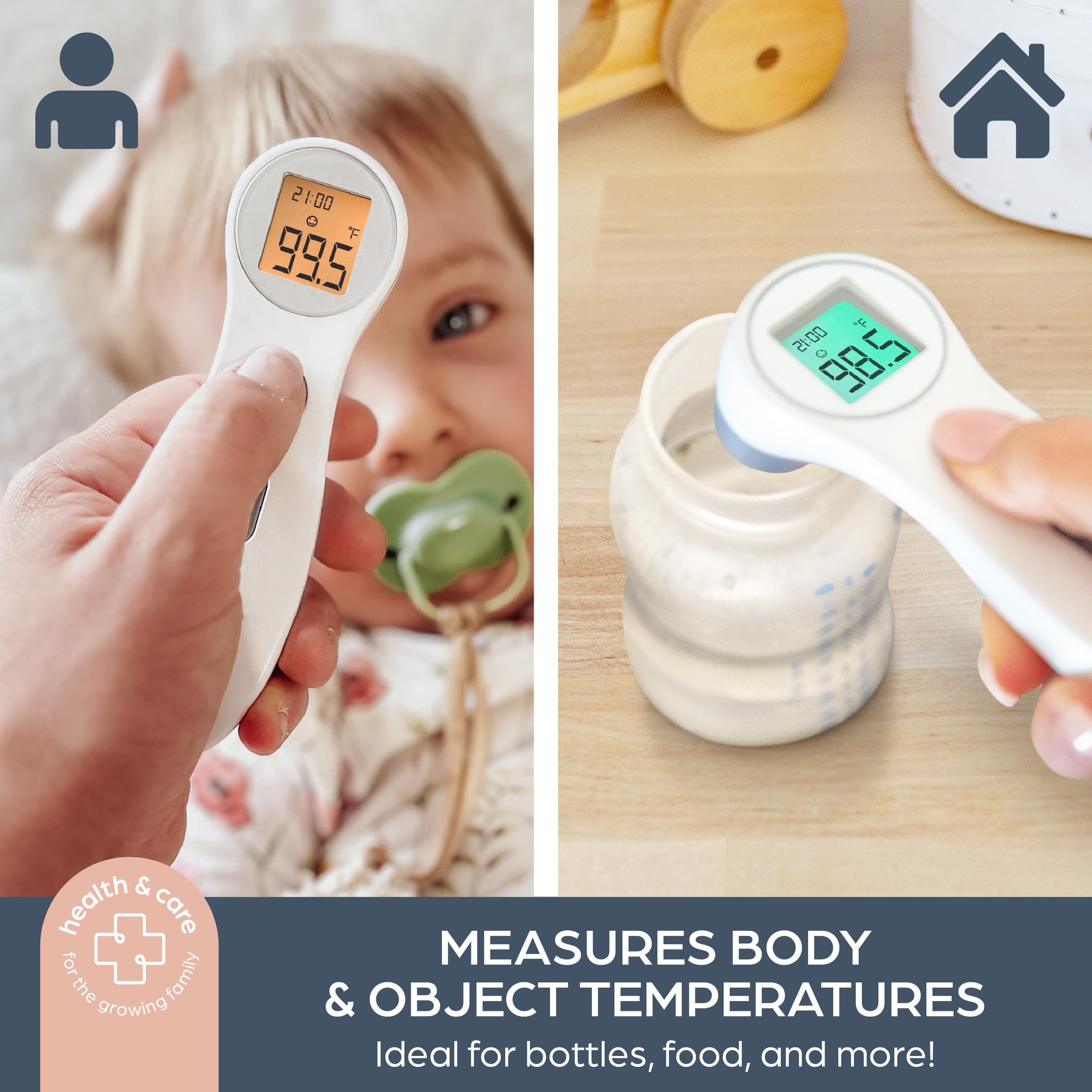 Dreambaby memory stores up to 10 readings for quick trend tracking.