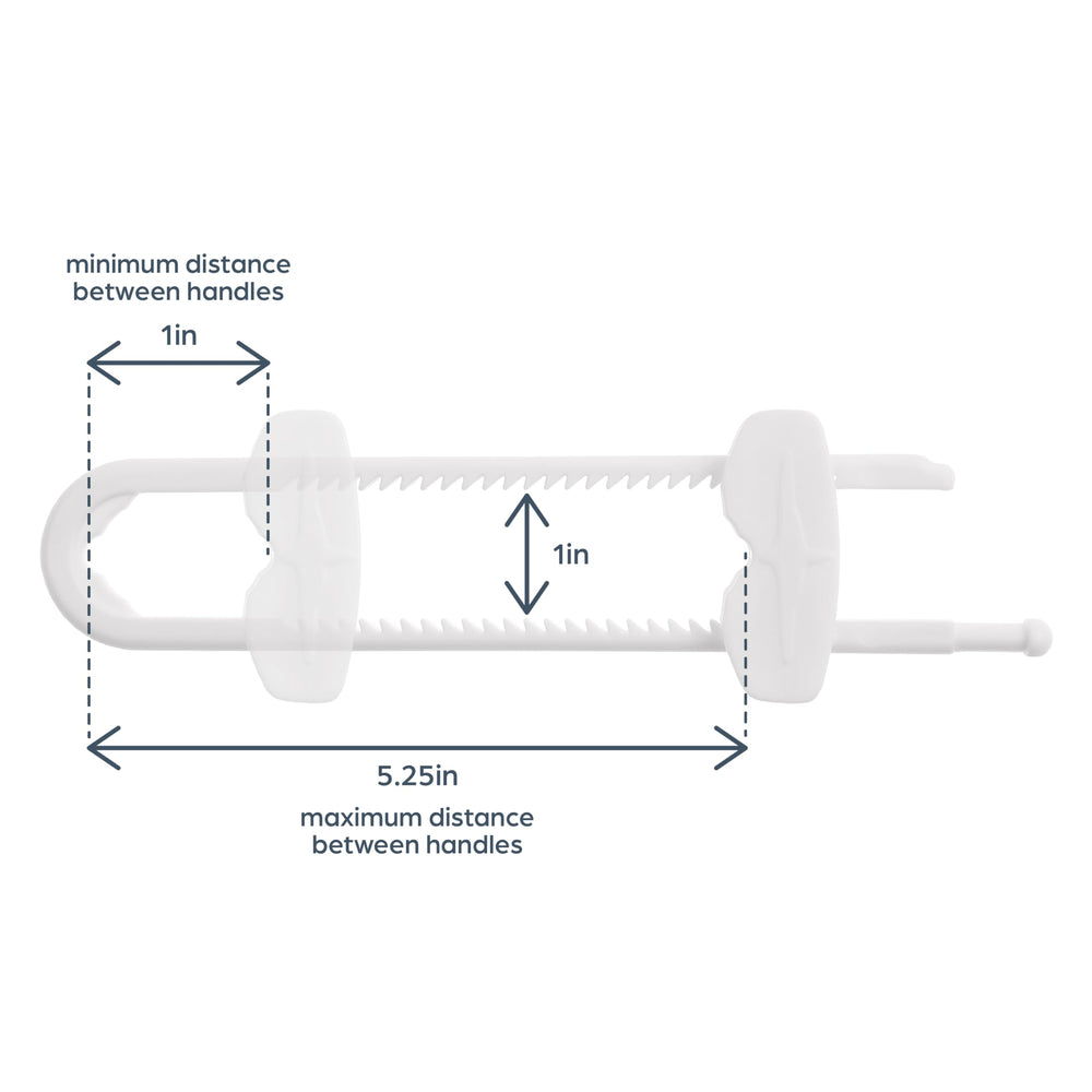 Dreambaby sliding locks fit D shaped handles for quick childproofing