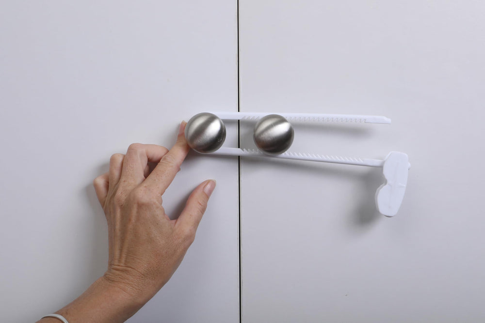 Dreambaby sliding locks shown in a room setting as a versatile safety solution