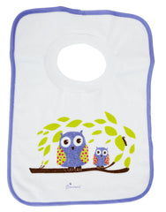 Extra-large Dreambaby bib with stretchy neck for growing babies.