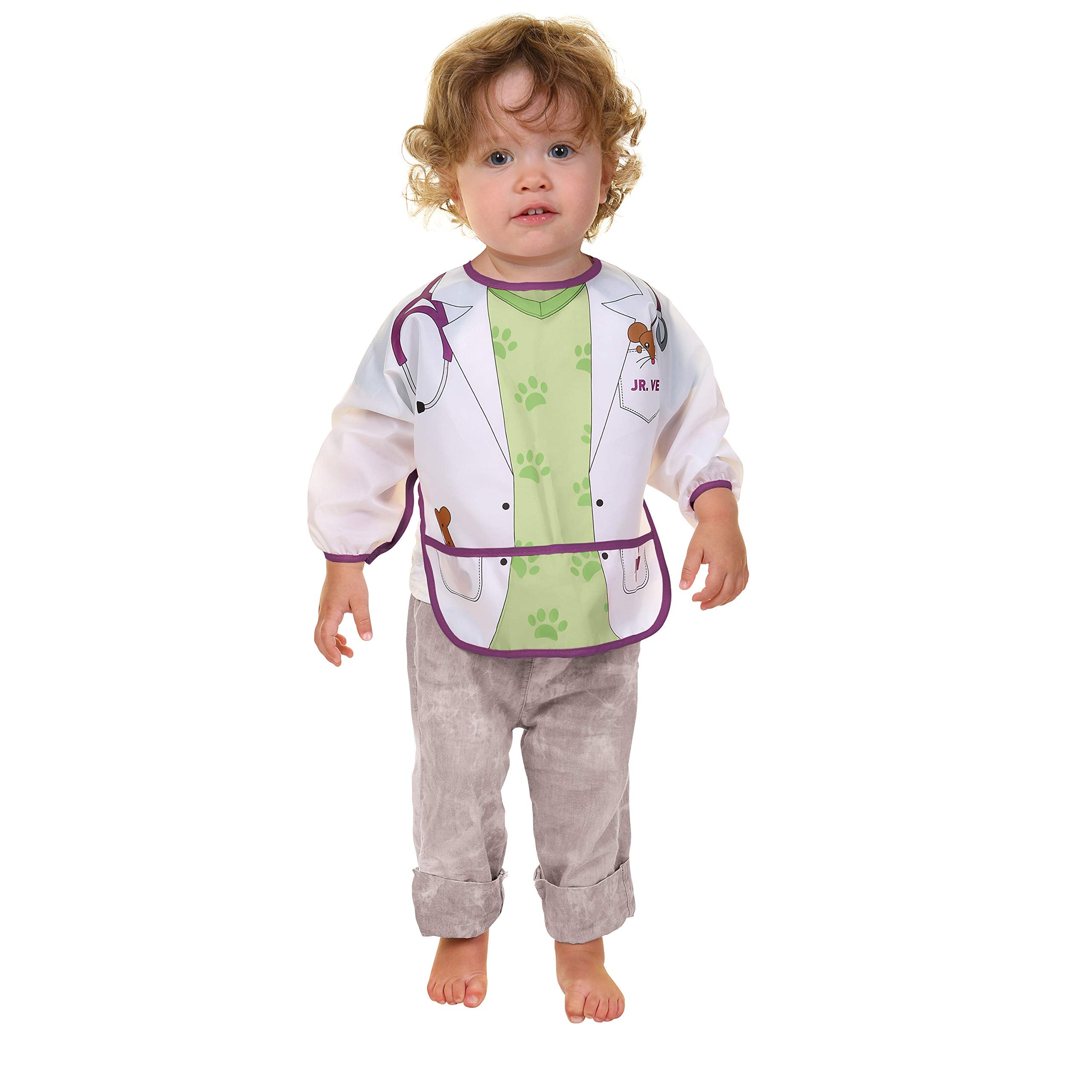 Waterproof fabric on Dreambaby bibs resists spills and stains.