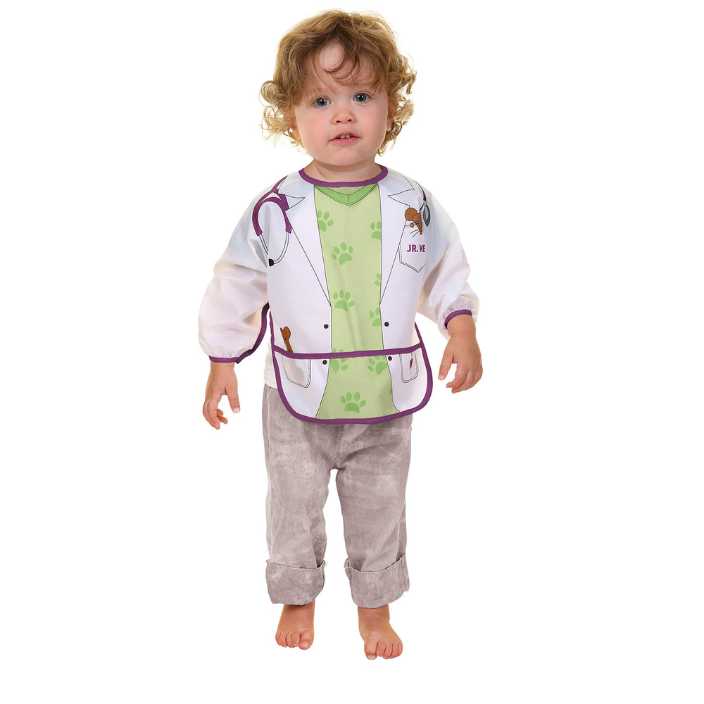 Waterproof fabric on Dreambaby bibs resists spills and stains.