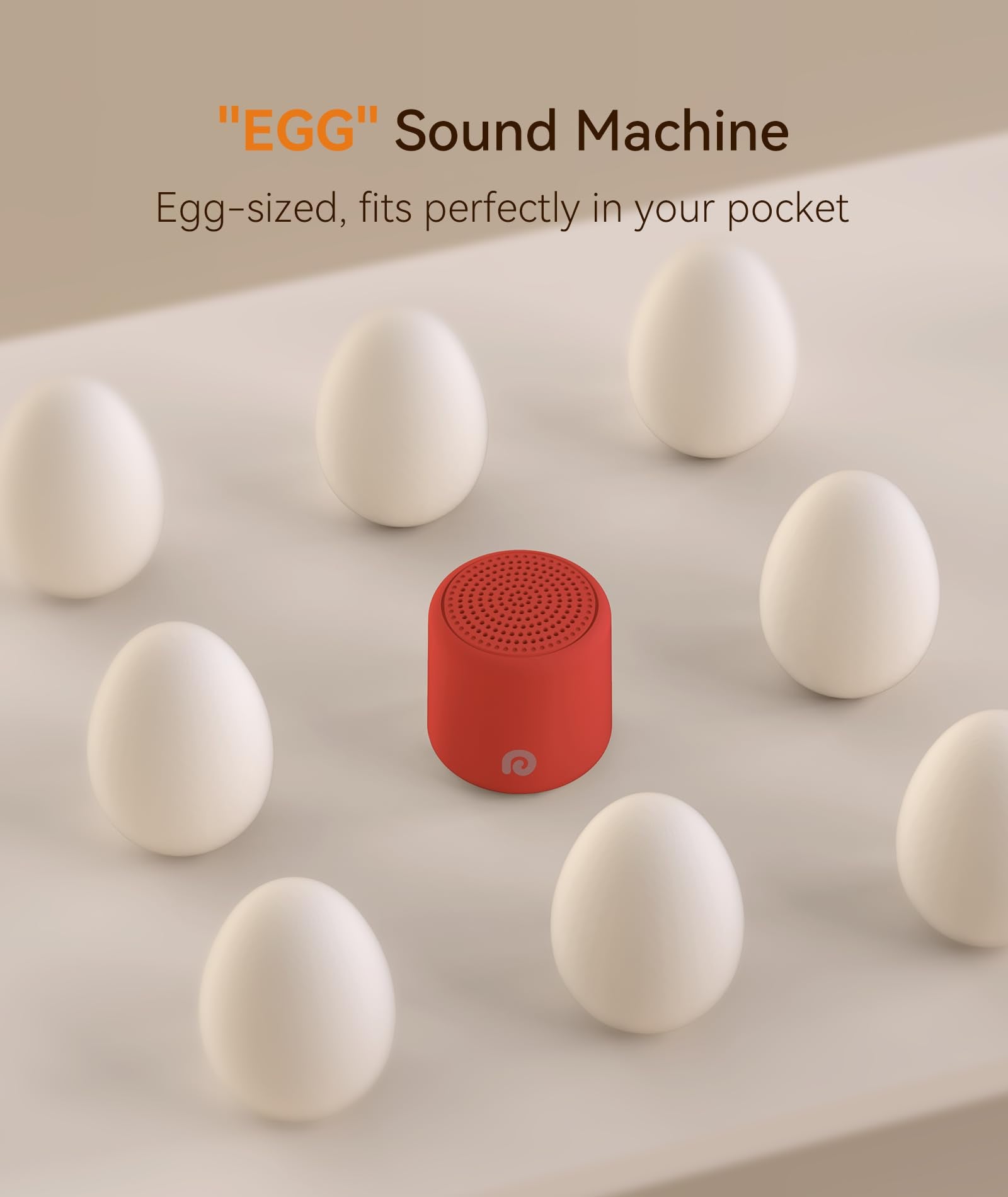 Dreamegg 16-sounds library provides tailored ambience for baby to adult soothing.