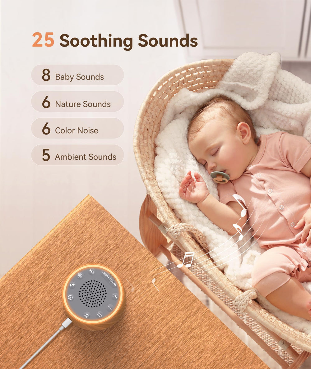 Dreamegg 25-sounds library for sleep support without screens.