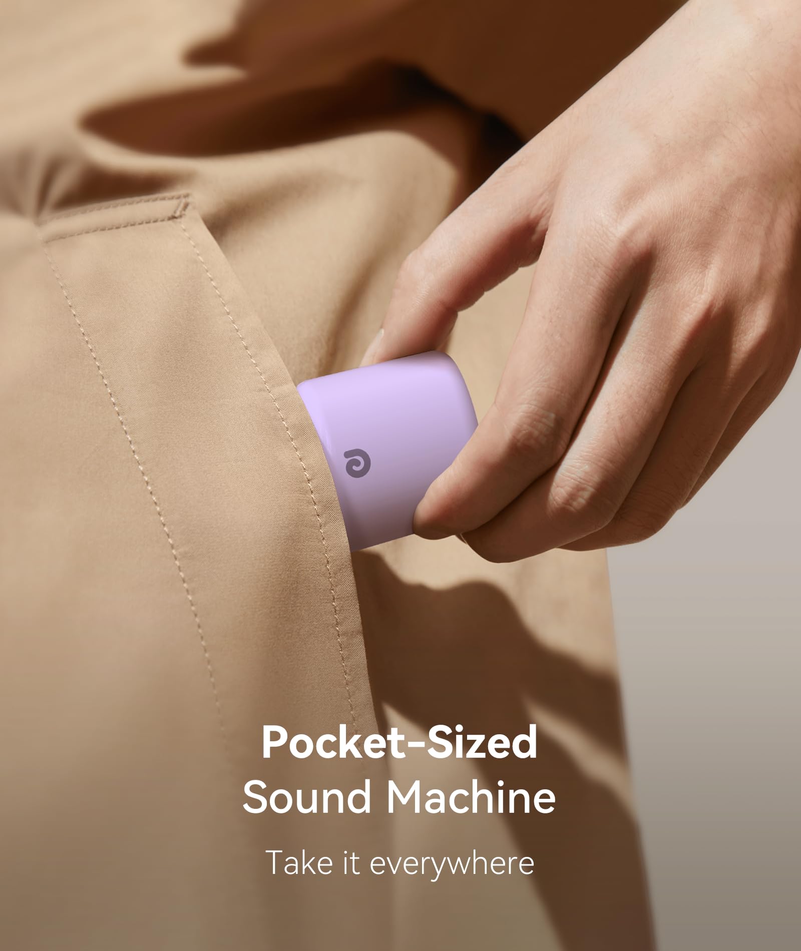 Dreamegg Pocket Sleep uses a nubbed button for easy dark-room operation.