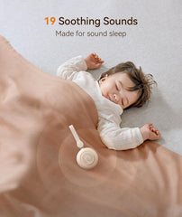 Dreamegg portable sound machine compact design makes travel nap-ready for babies.