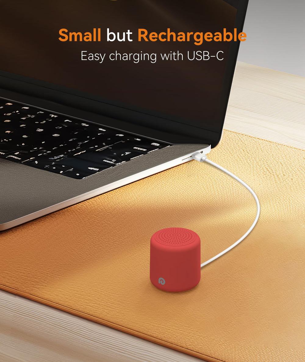 Dreamegg red travel machine adds visible style and bedside comfort on trips.