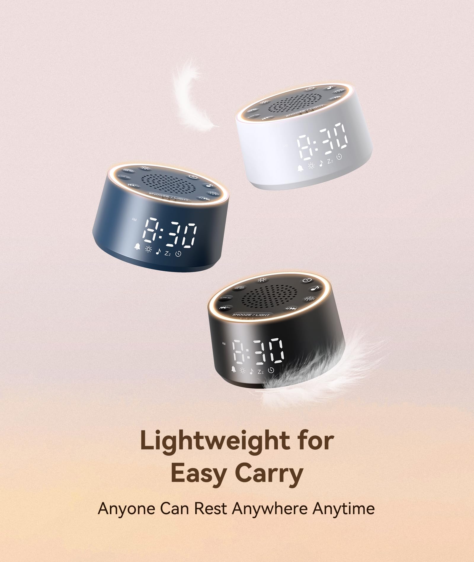 Dreamegg 25-sounds collection includes white noise, lullabies, and nature tones