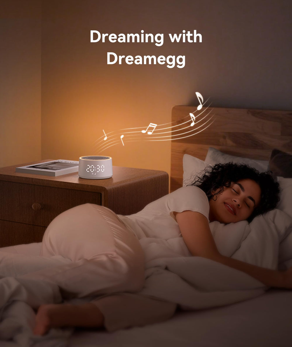 Dreamegg built-in alarm on display supports gentle wake-up routines