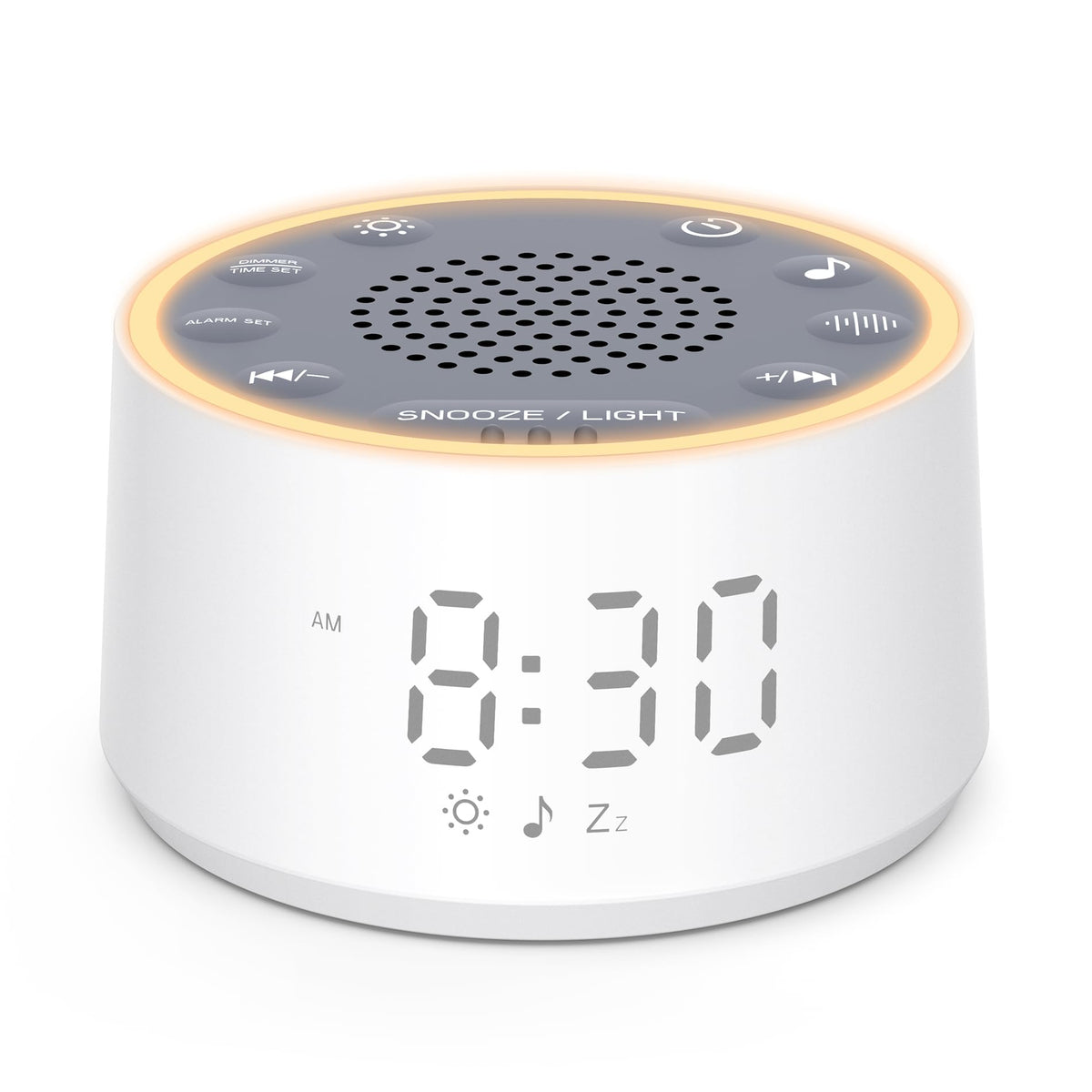 Dreamegg Sound Machine with Nursery Lamp front view promoting a soothing nursery environment