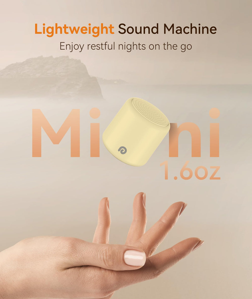 Dreamegg pocket sound machine offering 16 nature sounds for personalized sleep.