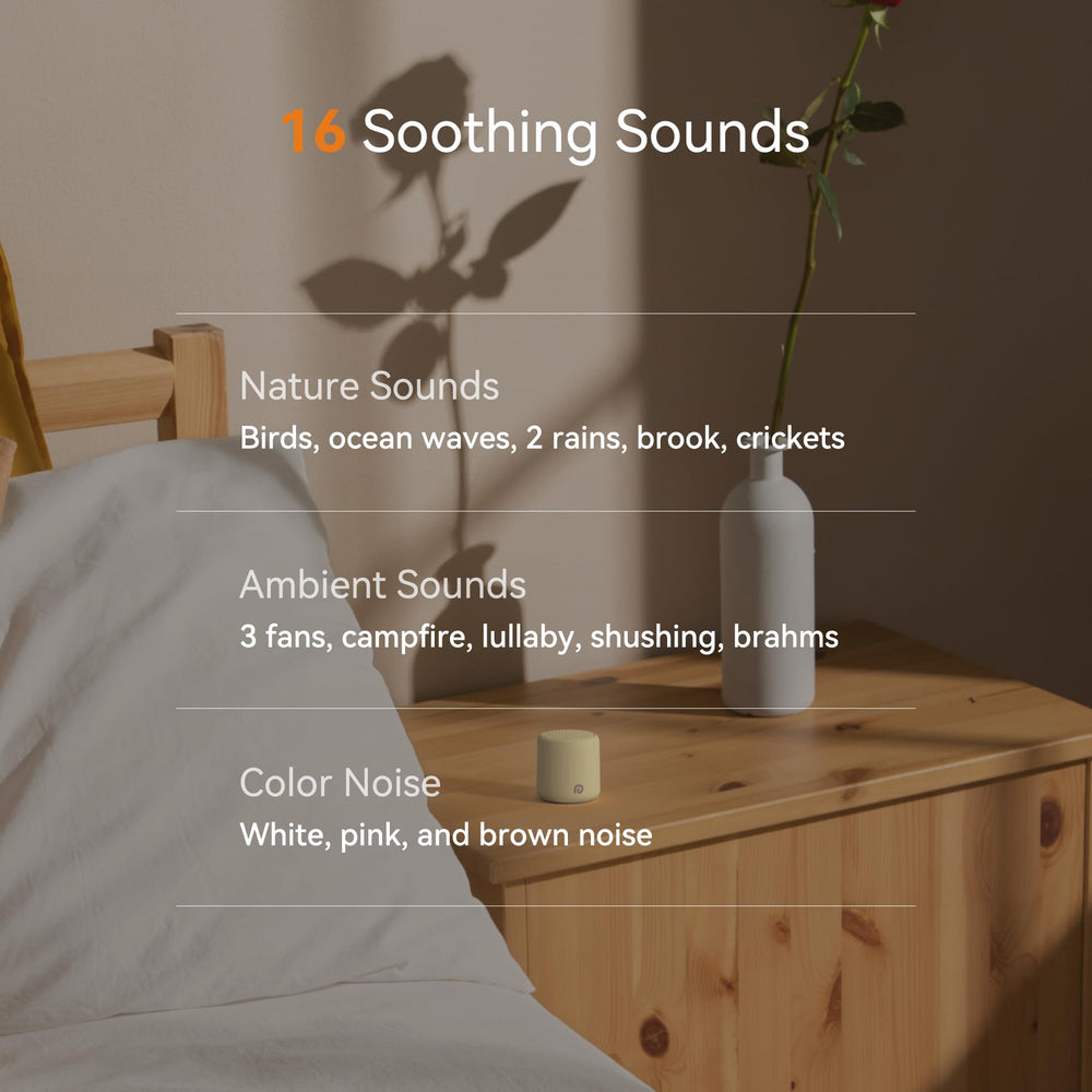 Dreamegg white noise unit with easy-dark controls and memory function.