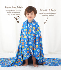 DREAMHALO baby blanket swaddle and nursing wrap ready-to-use versatility