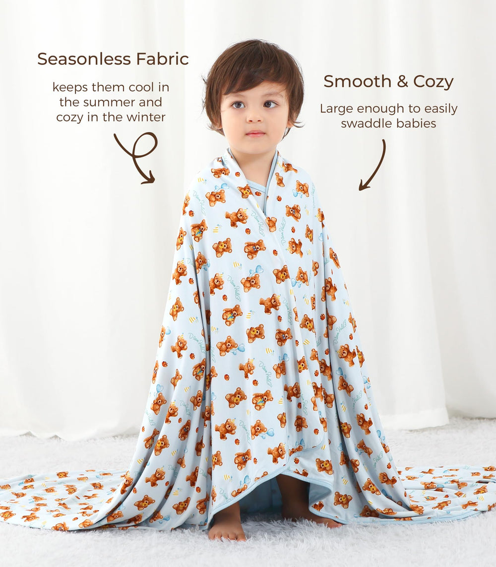 DREAMHALO bamboo blanket on a cozy nursery setup for baby comfort