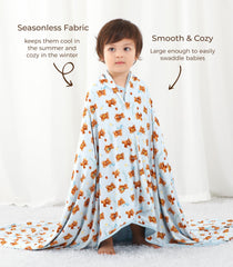 DREAMHALO bamboo blanket on a cozy nursery setup for baby comfort
