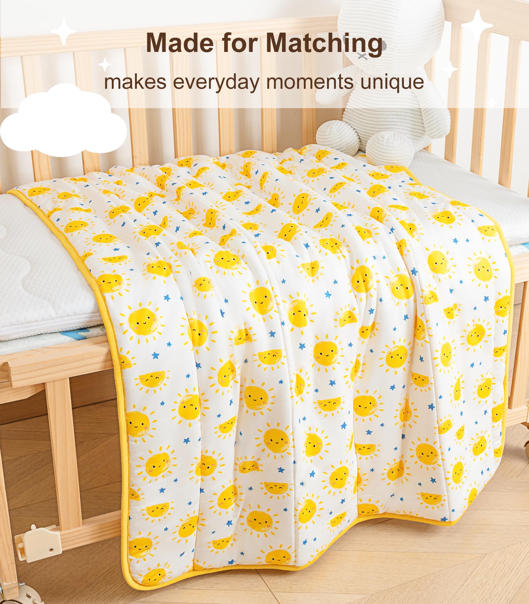 DreamHalo reversible design showing two looks for versatile nursery days