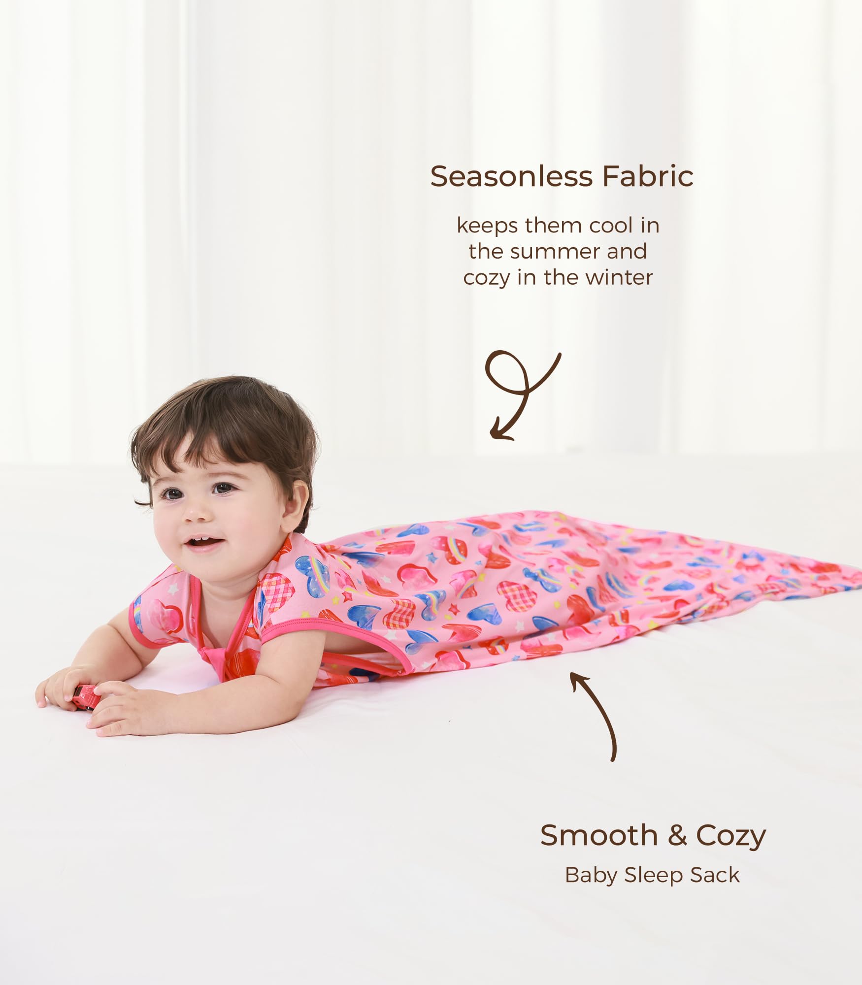 DREAMHALO sleeveless design supports arm mobility for restful sleep