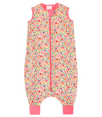 DreamHalo toddler sleep sack with floral bamboo fabric shown from the front for a cozy fit.