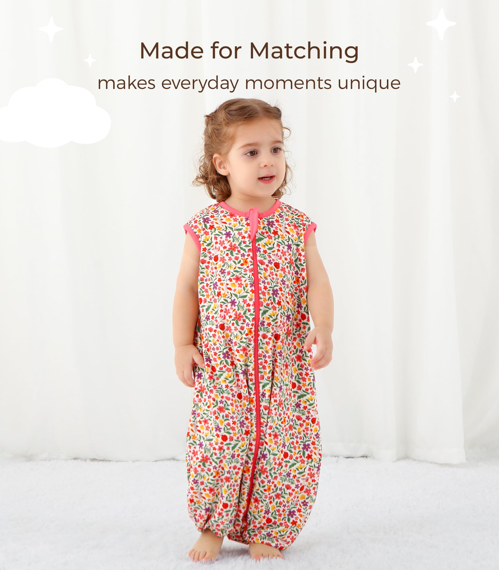 Foot-opening design on the sleep sack enabling toddler mobility during wake time.