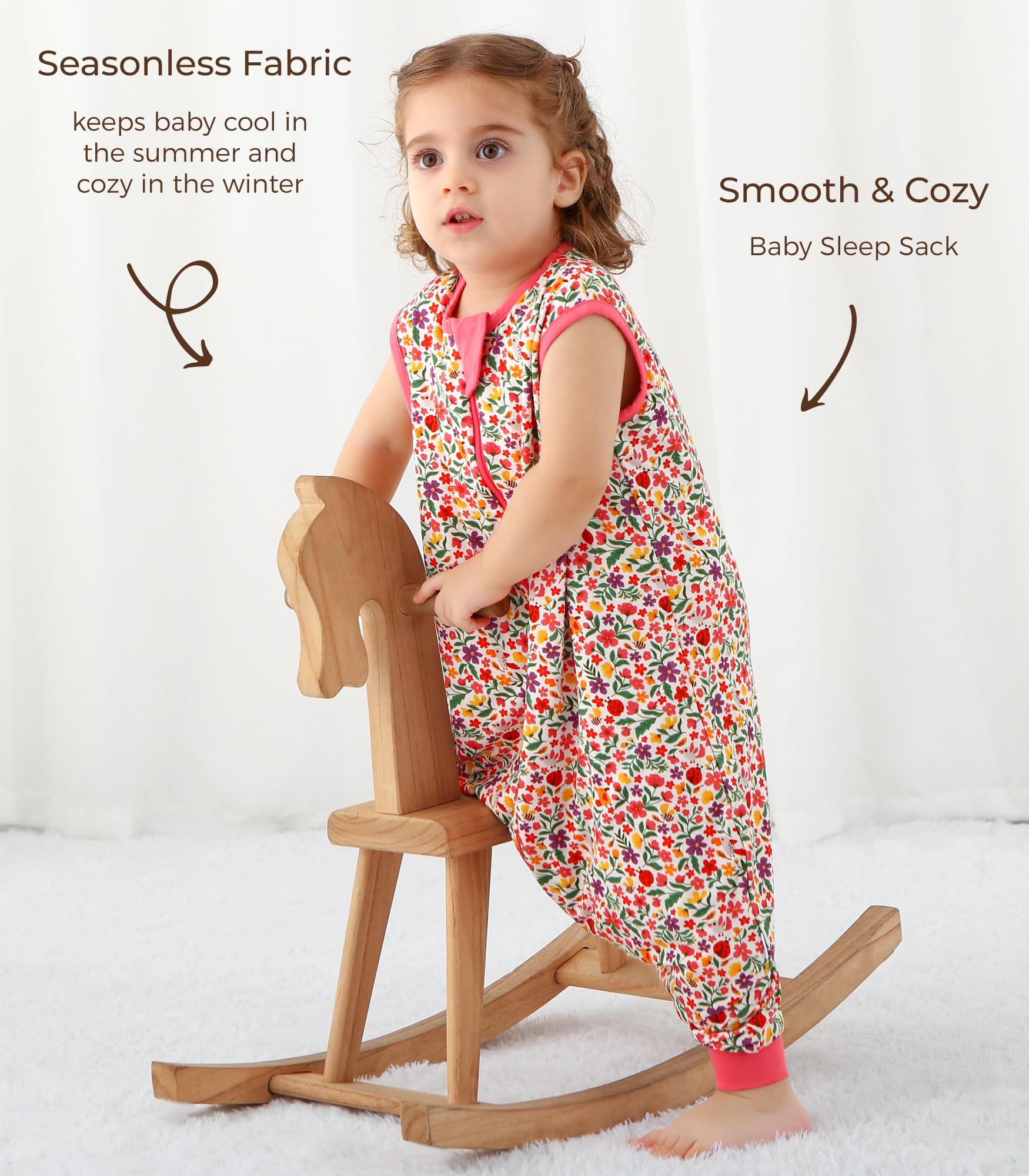 Zipper protector detail showcasing safety for gentle bedtime use.