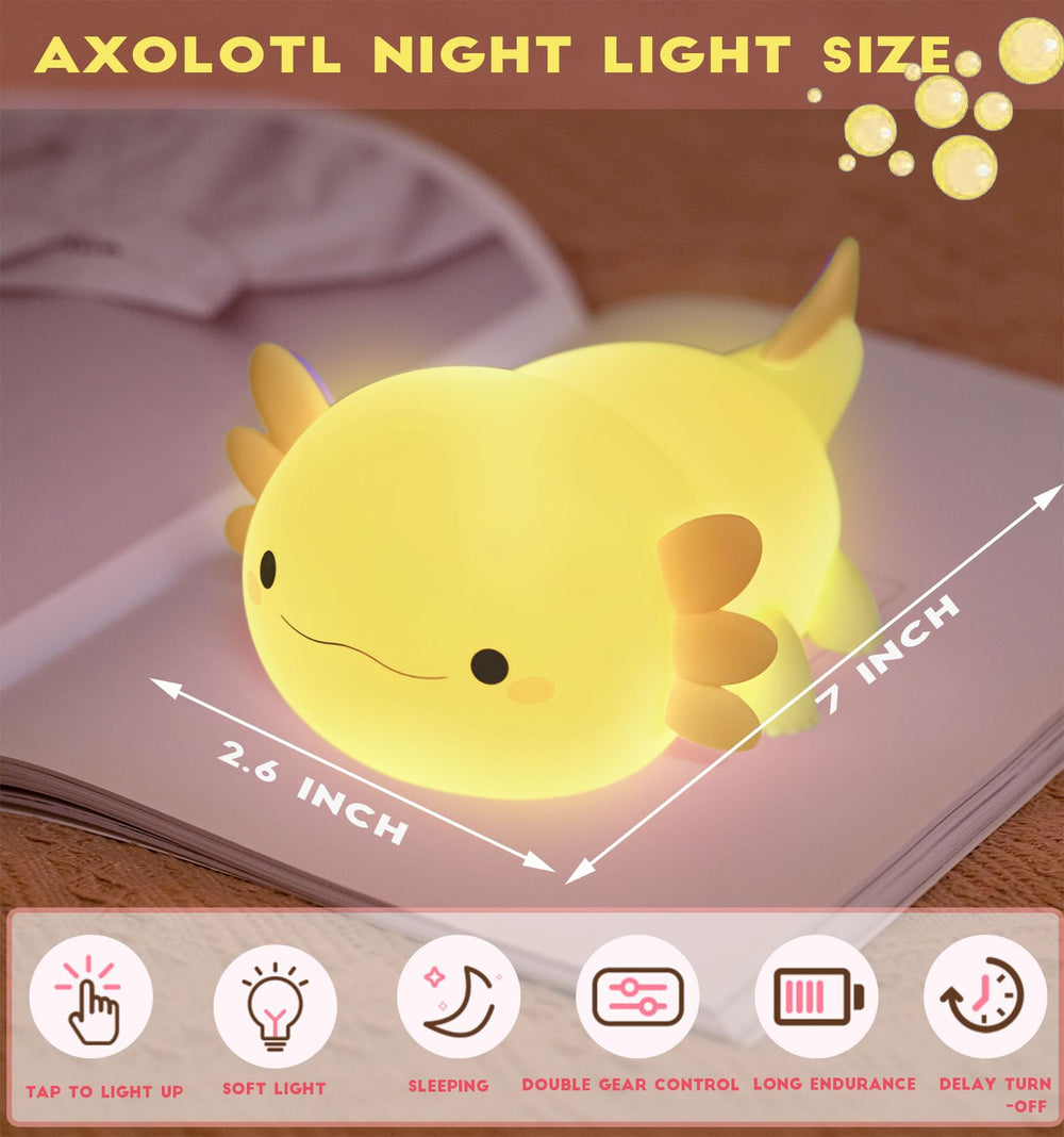 DREAMING MY DREAM axolotl night light adds cute decor to kids rooms