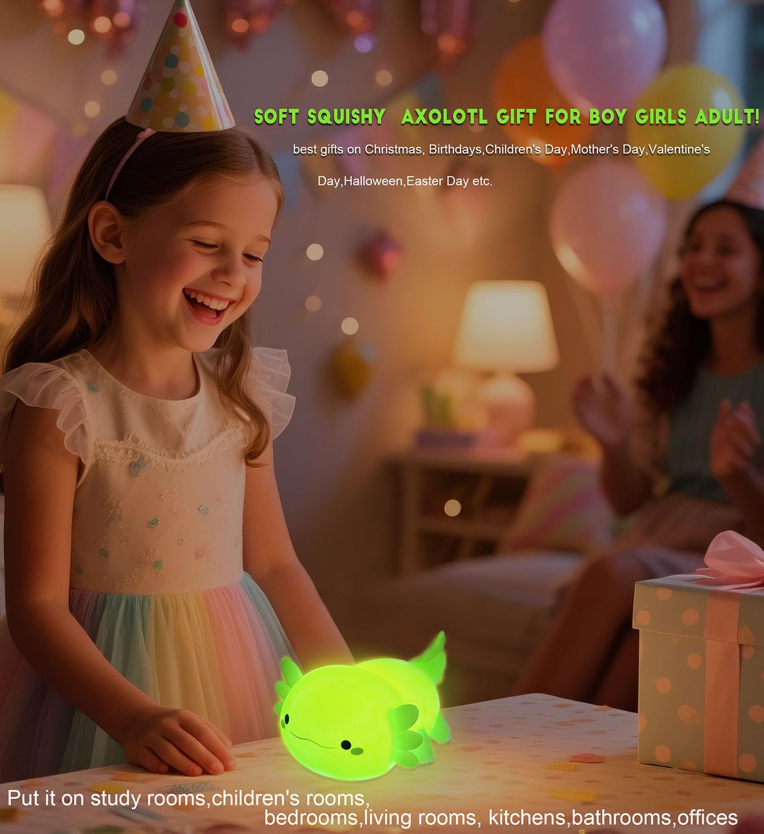 DREAMING MY DREAM axolotl night light BPA-free safe for kids