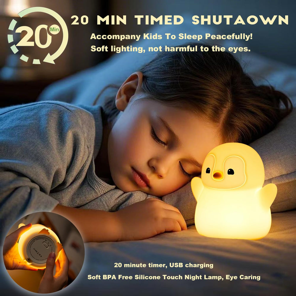 DREAMING MY DREAM penguin light with soft silicone texture for kneading