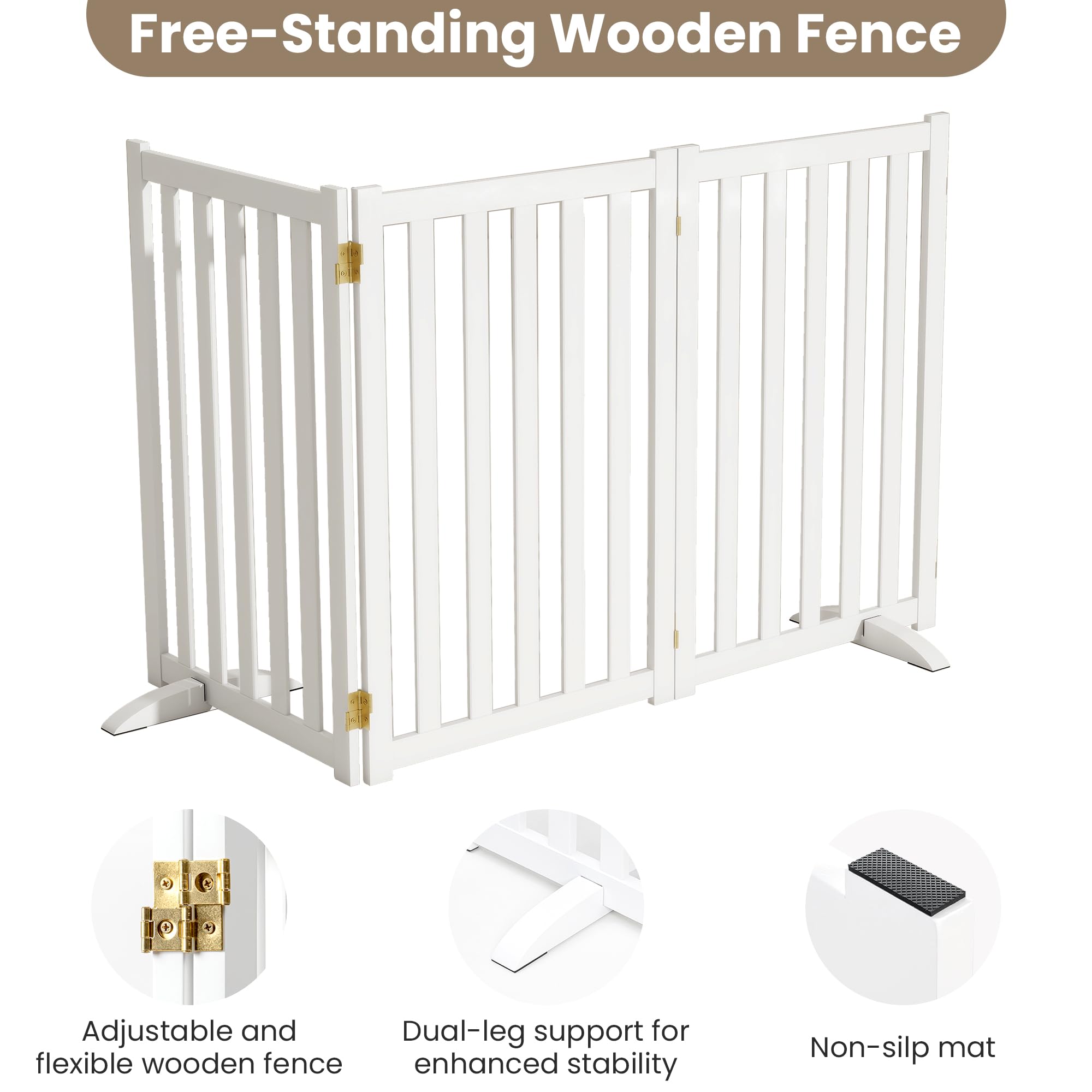 Dreamland gate is 60-inch wide, fits large openings securely