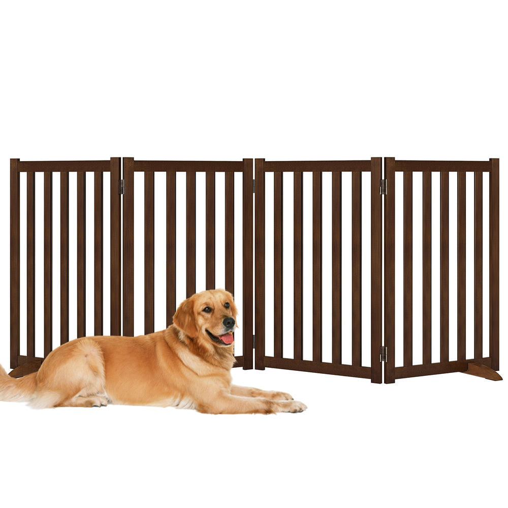 Dreamland Wire Dog Gate front view with solid wood frame for durability.