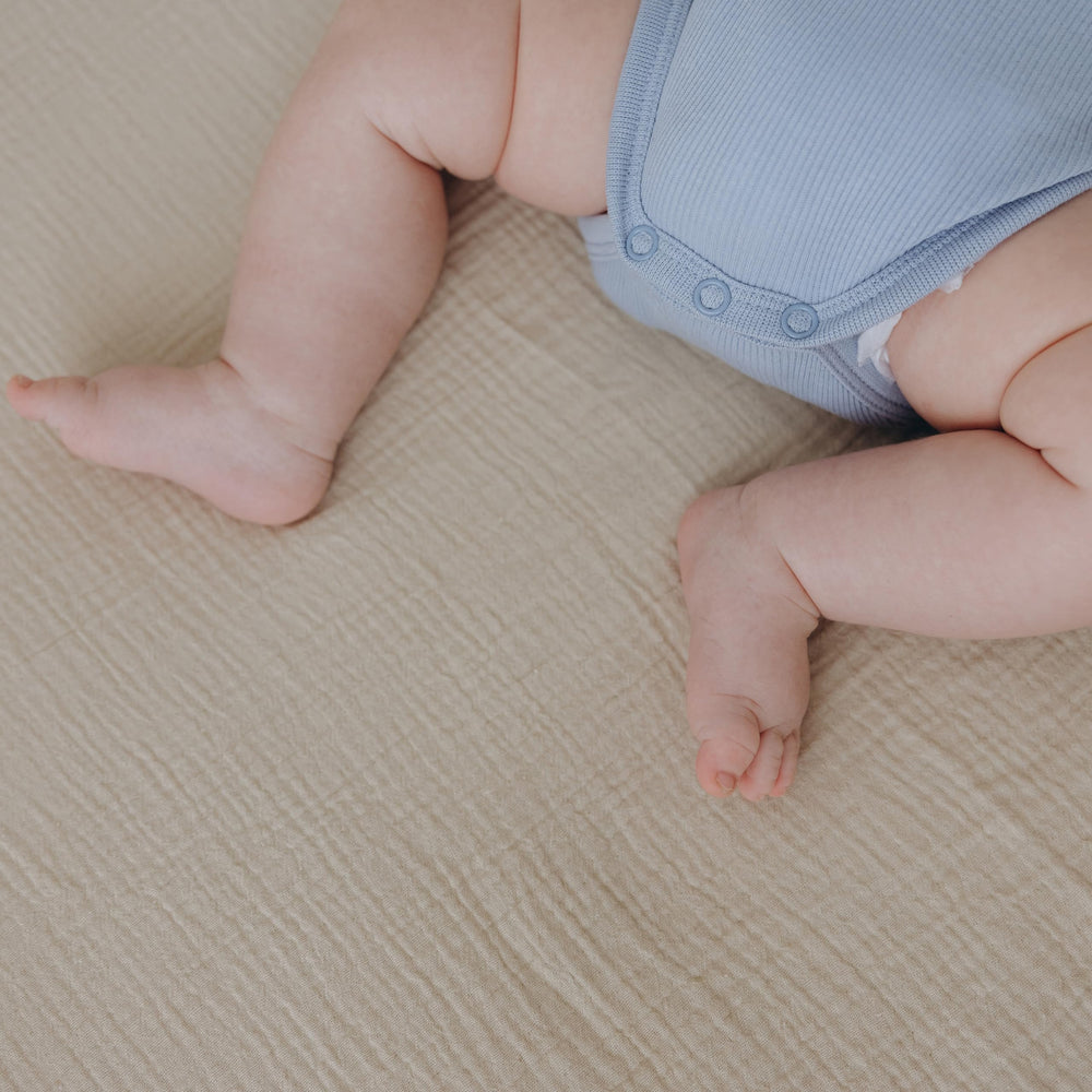 Dreamology close-up reveals soft cotton weave and durable construction.