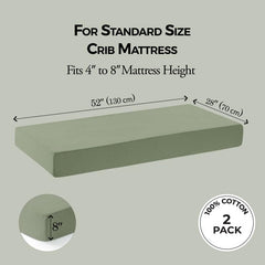Dreamology fitted crib sheet on standard crib demonstrating snug fit