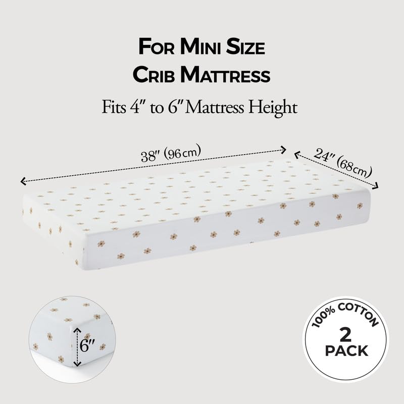 Dreamology mini-crib-sheets soft-cotton closeup highlighting breathable comfort.