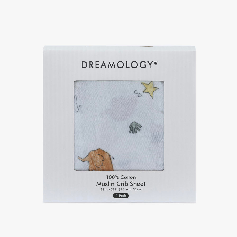 Dreamology sheet available in multiple colors to complement nursery decor.