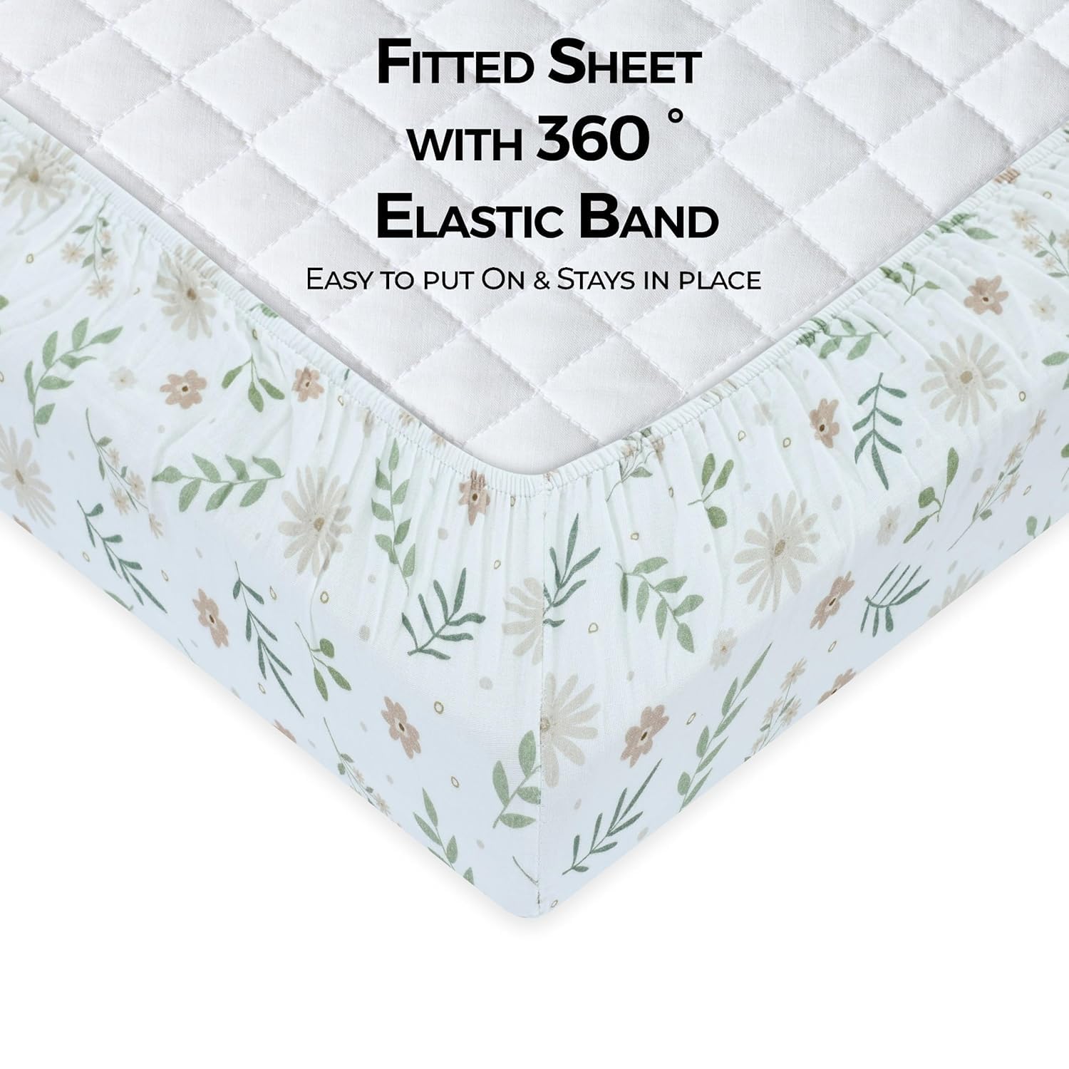 Dreamology standard crib sheets fit 28x52 crib mattresses up to 8 inches thick