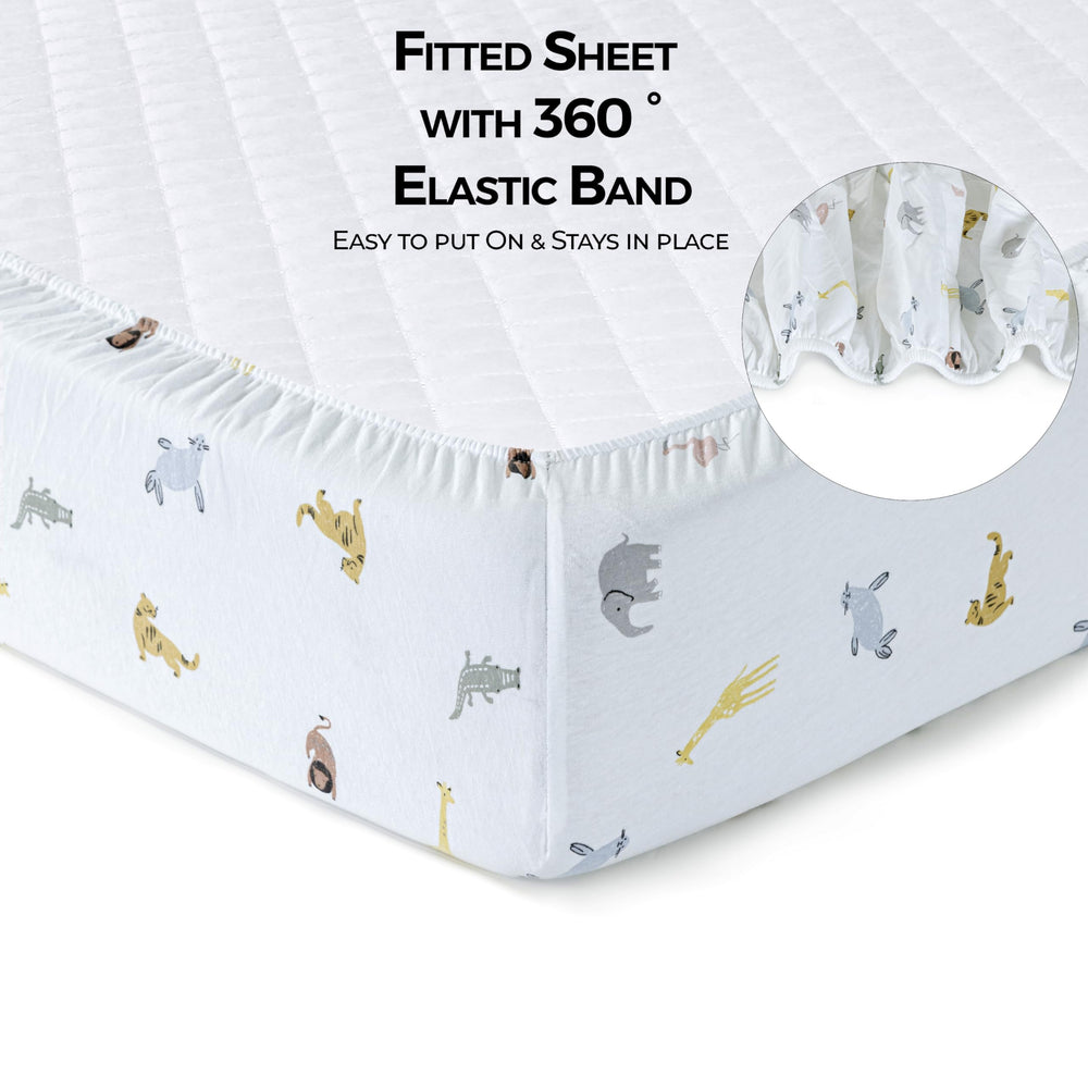 Dreamology sky blue sheet uses breathable cotton for comfortable, long-lasting use.