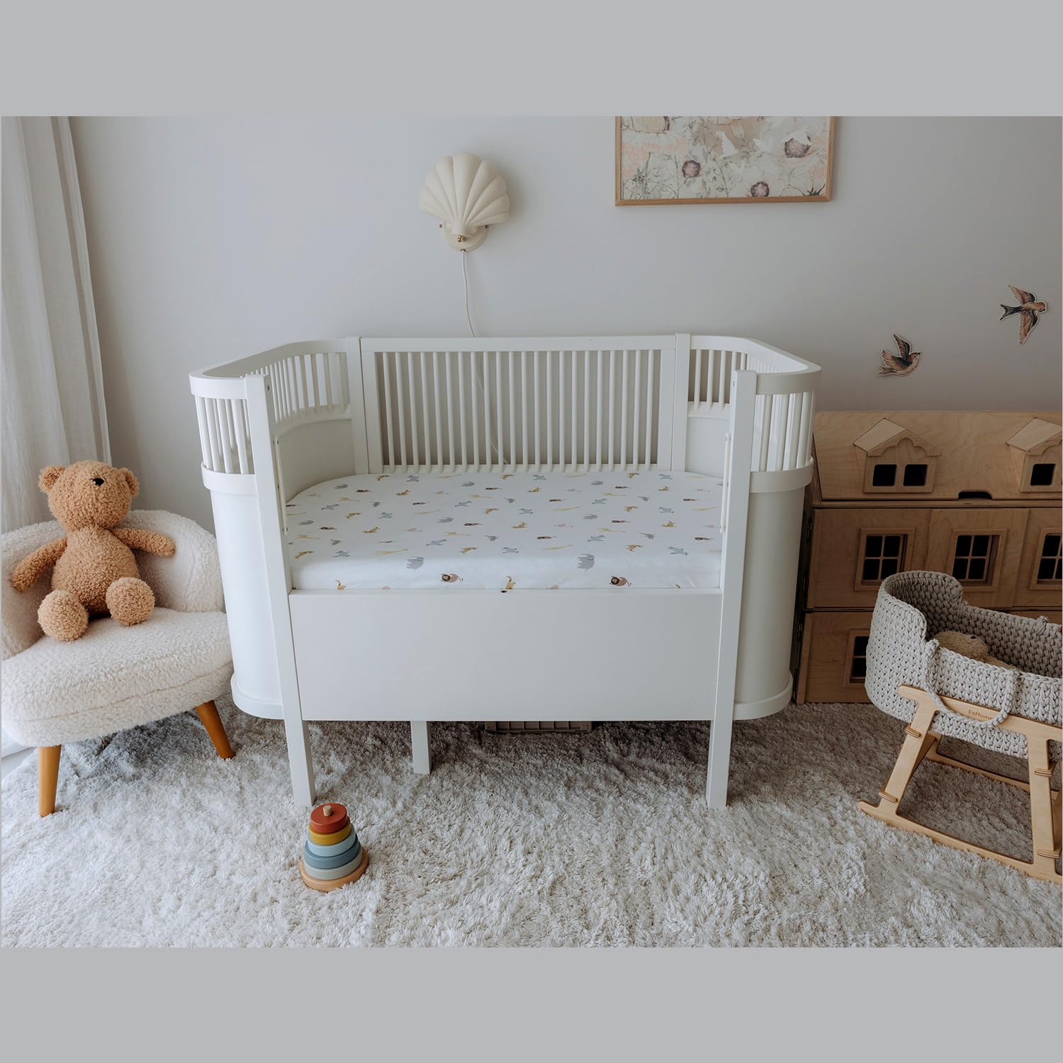 Dreamology crib sheet offers multiple color options to match nursery decor.