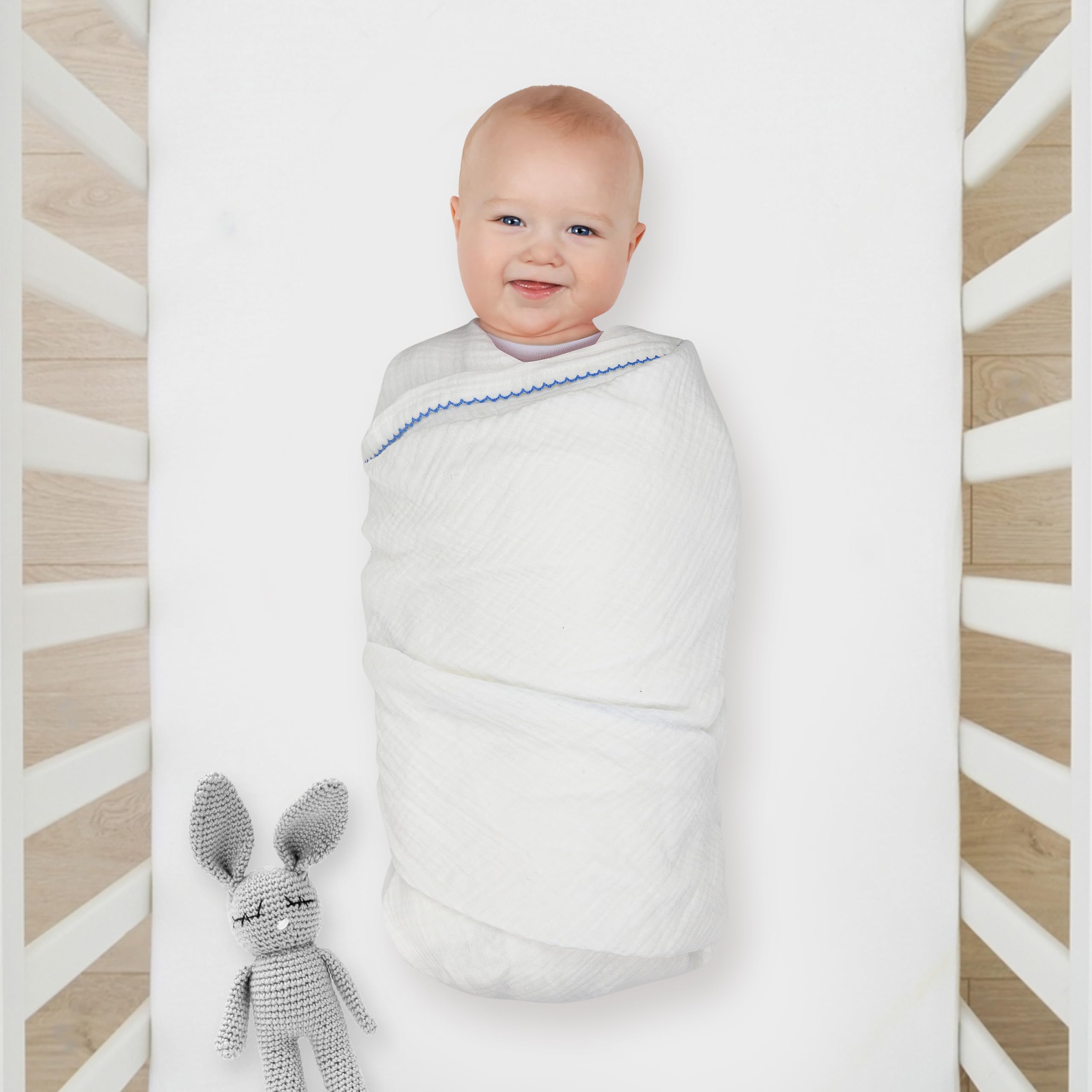 Dreams of Hugs gender-neutral design suits any nursery theme.
