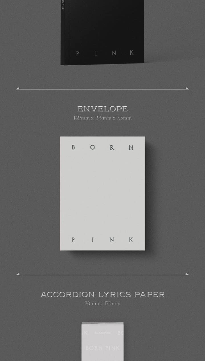 DREAMUS BLACKPINK Born Pink accordion lyrics paper for lyric notes.
