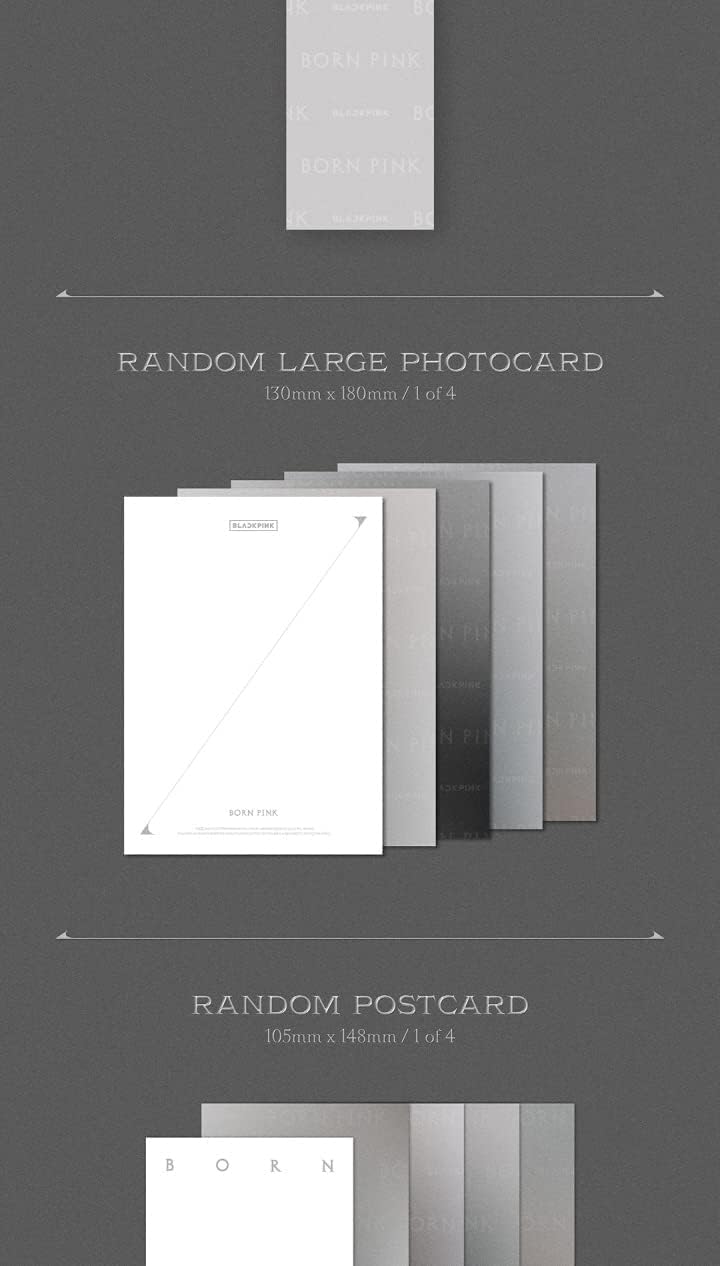 DREAMUS BLACKPINK Born Pink 2nd Album large photo card for display.