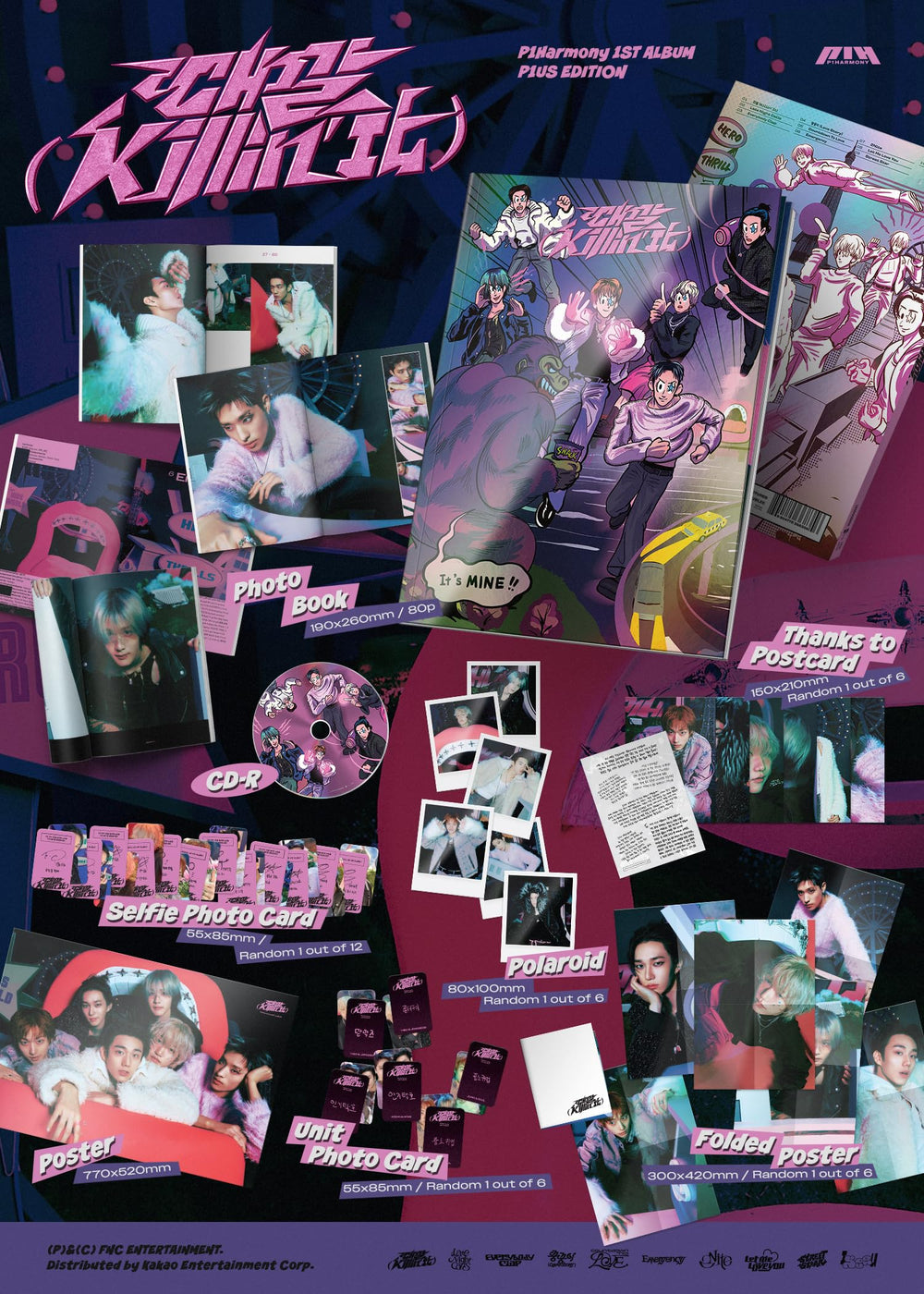 DREAMUS P1Harmony Killin' It folded poster ready to hang