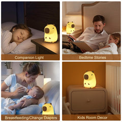 Drecoam Capybara night light with 1200mAh battery for cordless use.