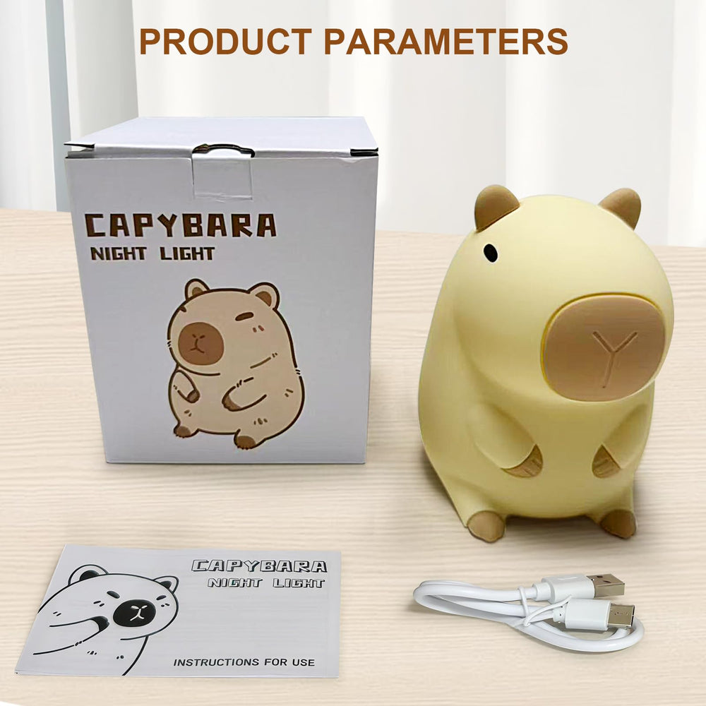 Drecoam Capybara night light is water resistant for bathroom use.