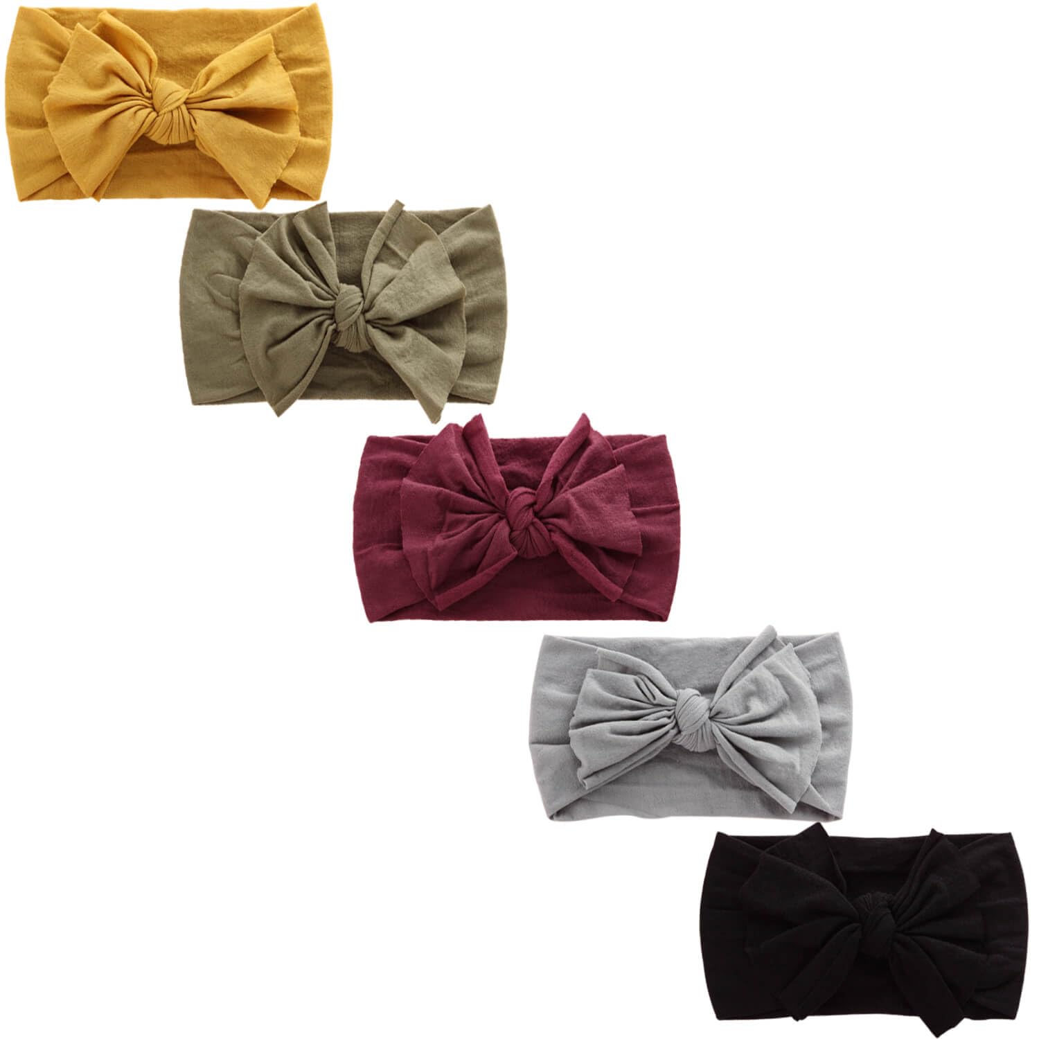 DRESHOW BQUBO baby nylon headband closeup showing soft stretch for gentle wear