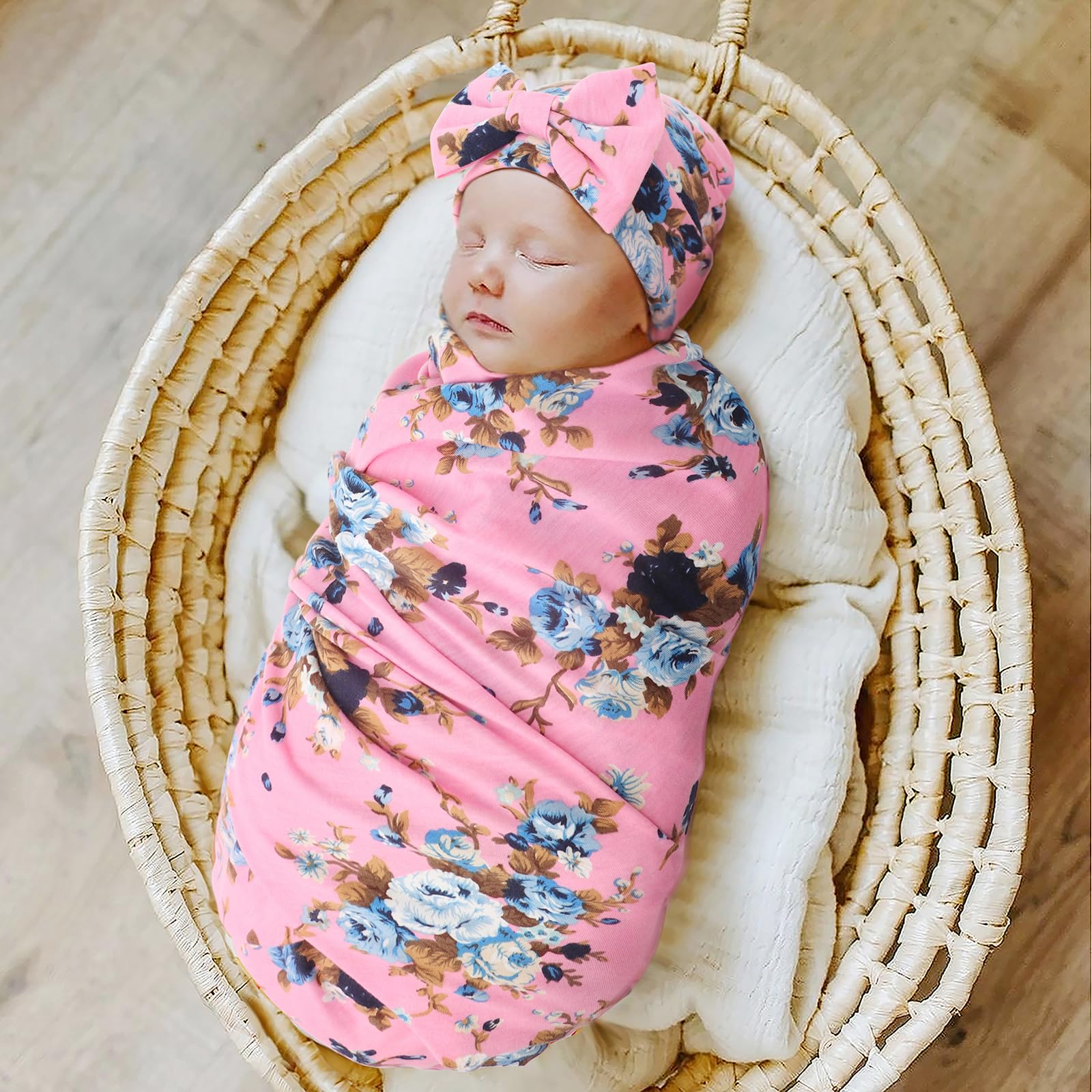 DRESHOW BQUBO bow hat on newborn for cozy warmth and secure fit