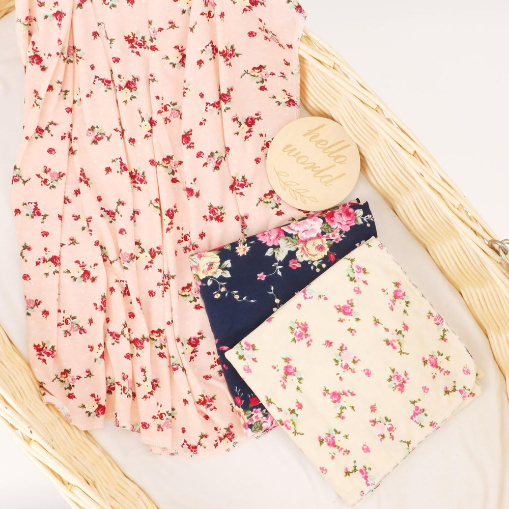 DRESHOW BQUBO floral print nursery visuals brighten the space