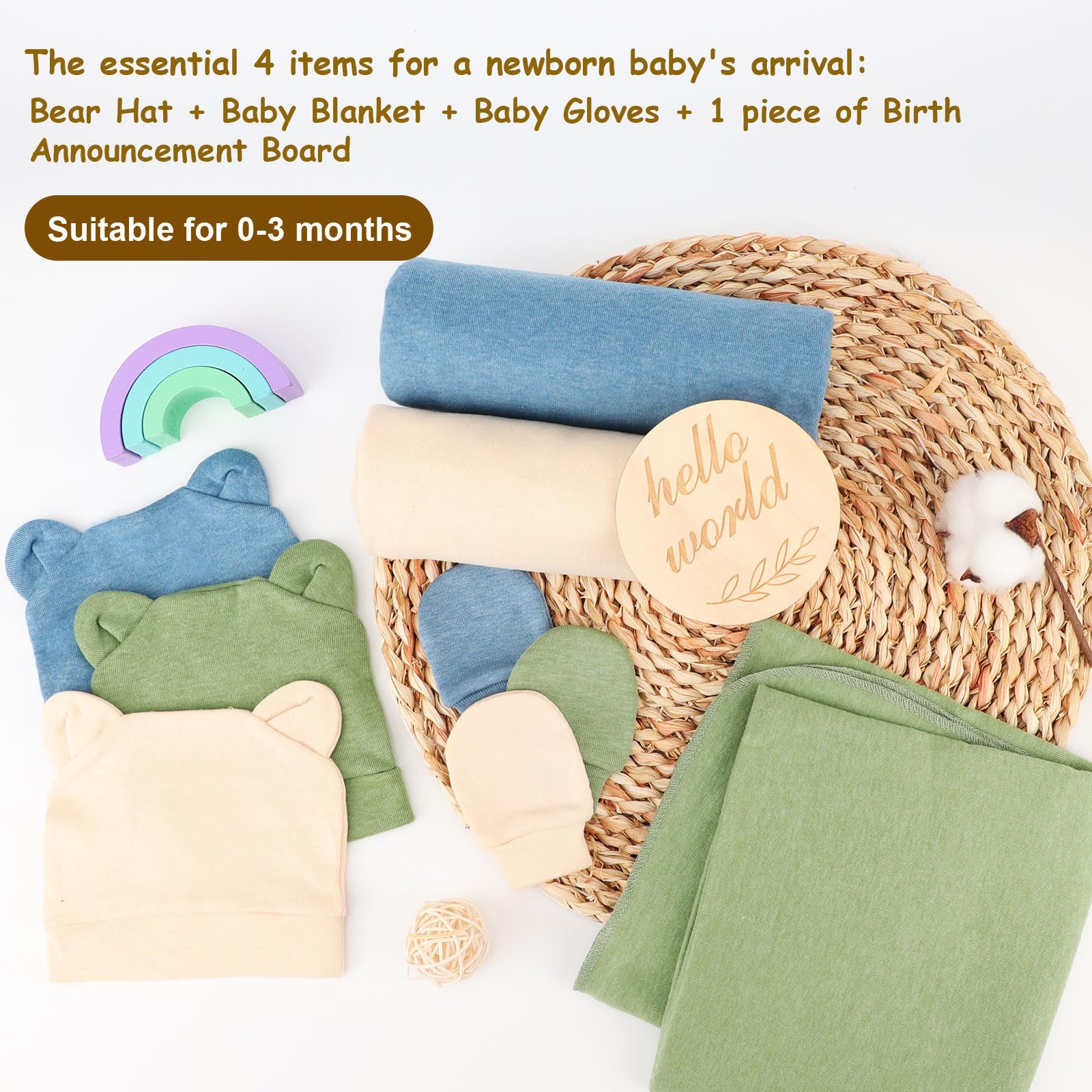 DRESHOW BQUBO nursery set packaging shows multi-use blanket