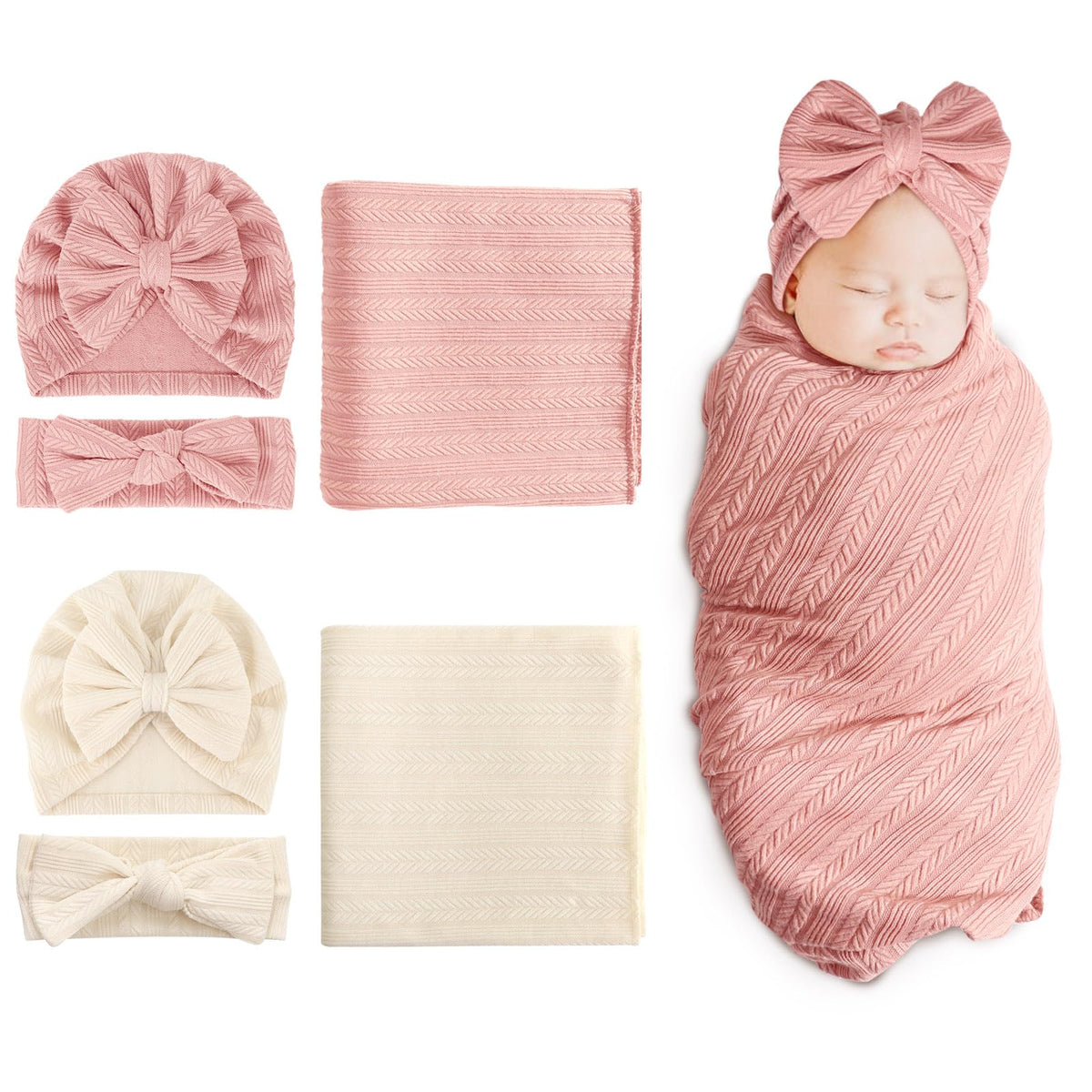 DRESHOW BQUBO soft fabric newborn blanket for gentle swaddling