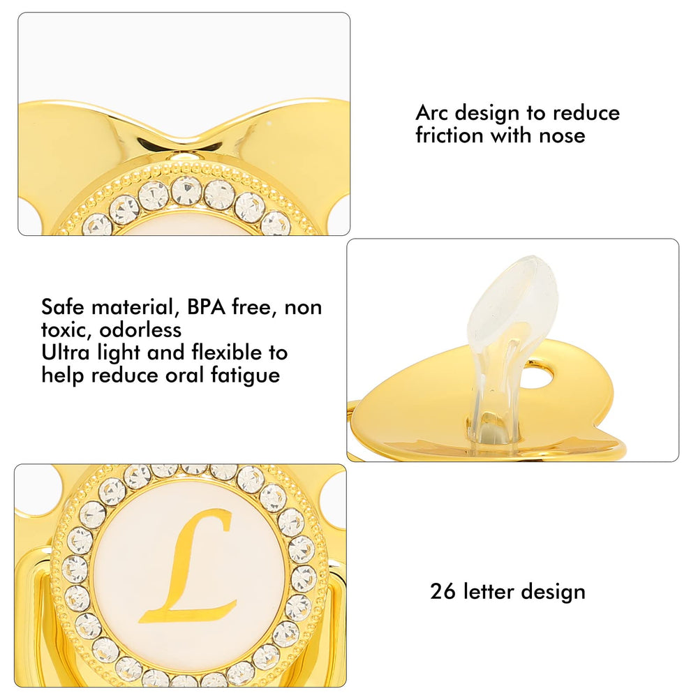 Drfeify newborn-size L pacifier for gentle sucking comfort.
