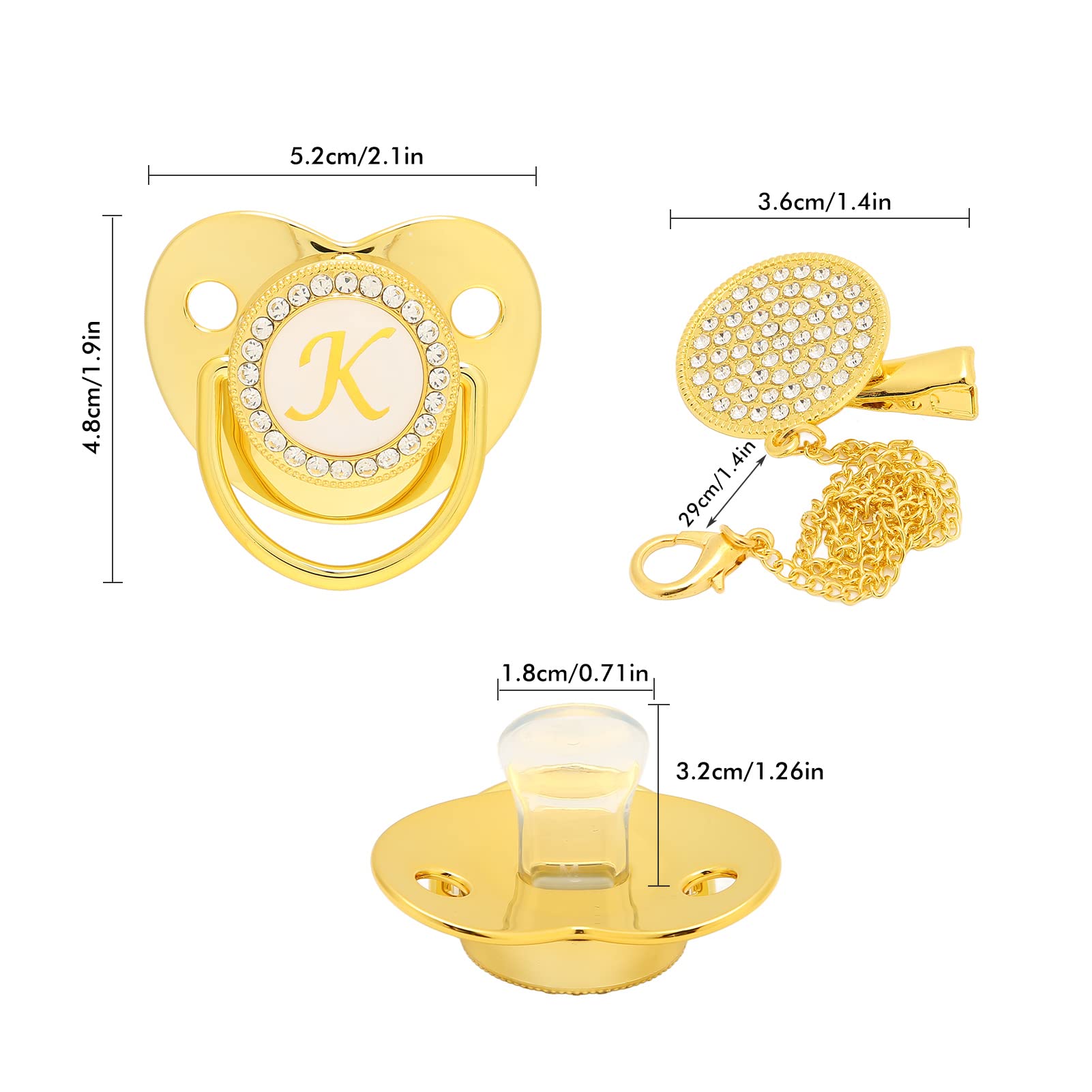 Drfeify pacifier with chain clip attached for easy reach