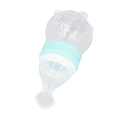 Drfeify multifunction baby feeder bottle closeup highlighting silicone design for safe feeding.